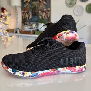 NOBULL Black with Floral Sole Athletic Shoes